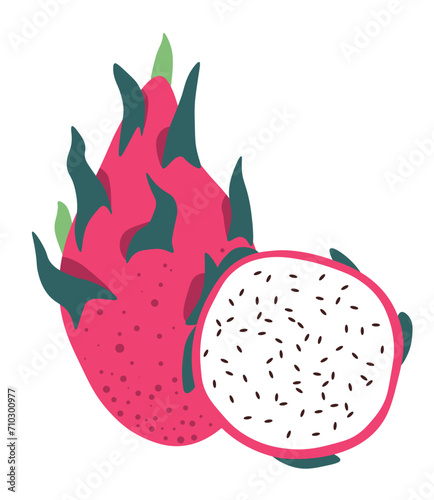 Dragon fruit or sweet pitaya, exotic ingredients