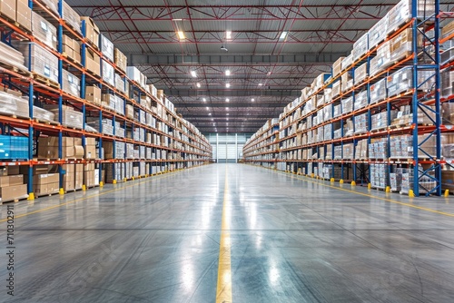 Huge distribution warehouse photo