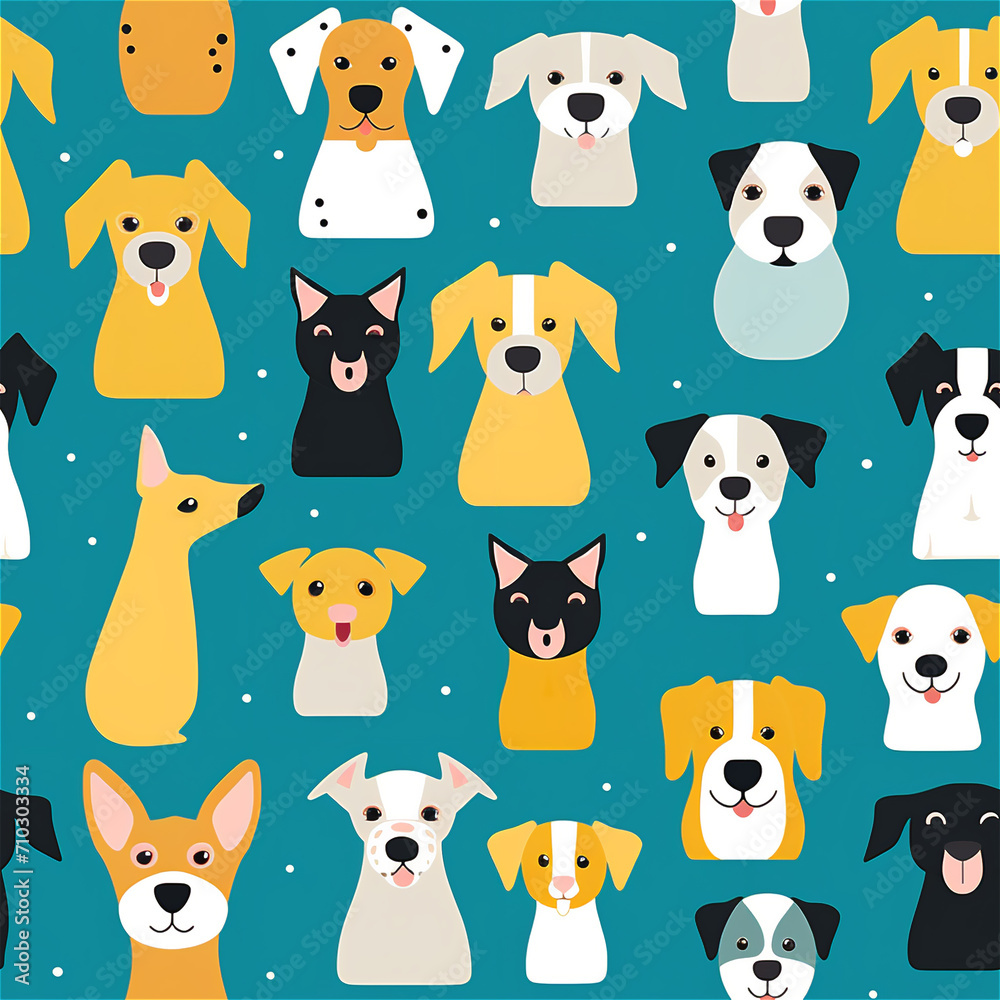 Seamless pattern : Charming Canine Collection Pattern
Seamless pattern : Charming Canine Collection Pattern