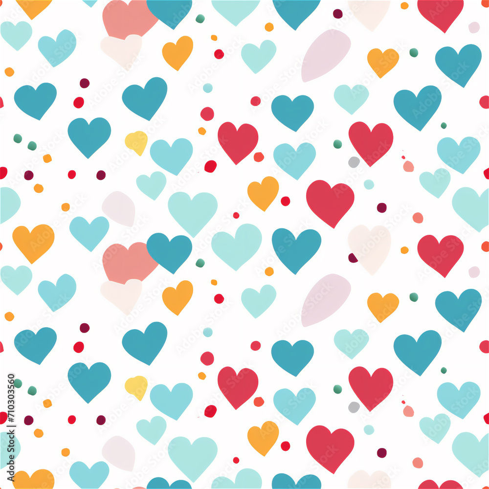Seamless pattern :Delicate Hearts Pattern
