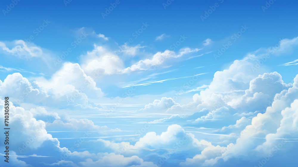 light blue sky with clouds