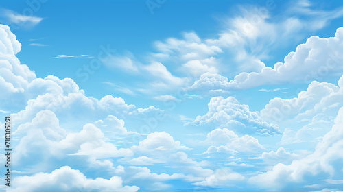 light blue sky with beautiful clouds