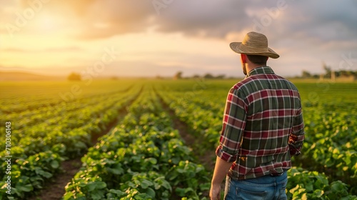 farmer in field © Henryz