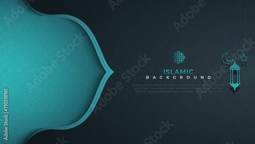 Simple dark islamic background with empty space