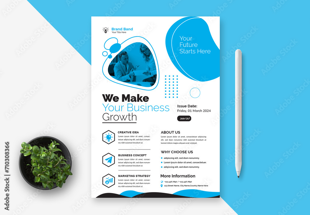 Creative Flyer Template Layout Stock Template | Adobe Stock