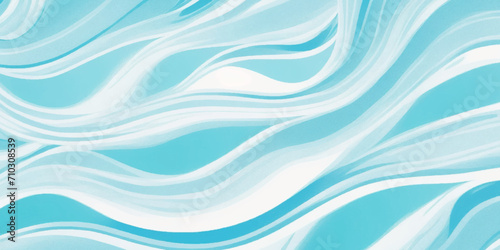 Abstract blue and white water ocean wave and curved line background. Blue wave with liquid fluid ocean texture. Ocean wave banner background.