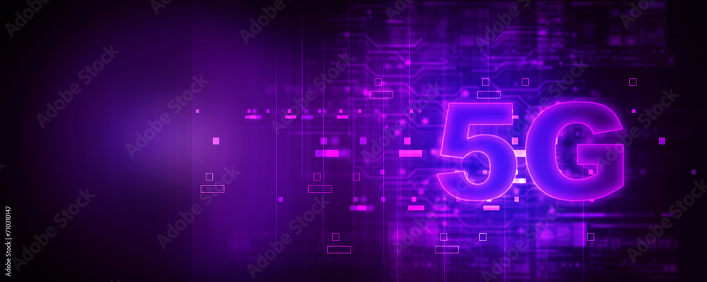 2d rendering 5G Network 5G Connection
 - obrazy, fototapety, plakaty 