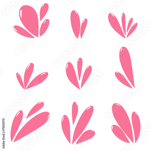 Pink Abstract Shape For Decorations