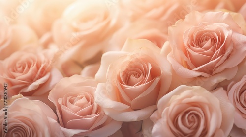 soft blush roses background illustration delicate pastel  garden petals  bloom botanical soft blush roses background