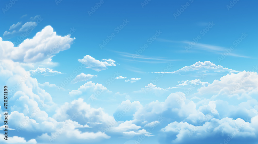 blue sky with white clouds landscape background beautiful nature scene