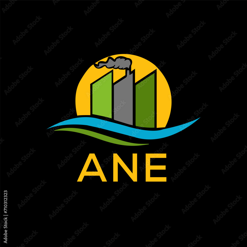 Obraz premium ANE Letter logo design template vector. ANE Business abstract connection vector logo. ANE icon circle logotype. 