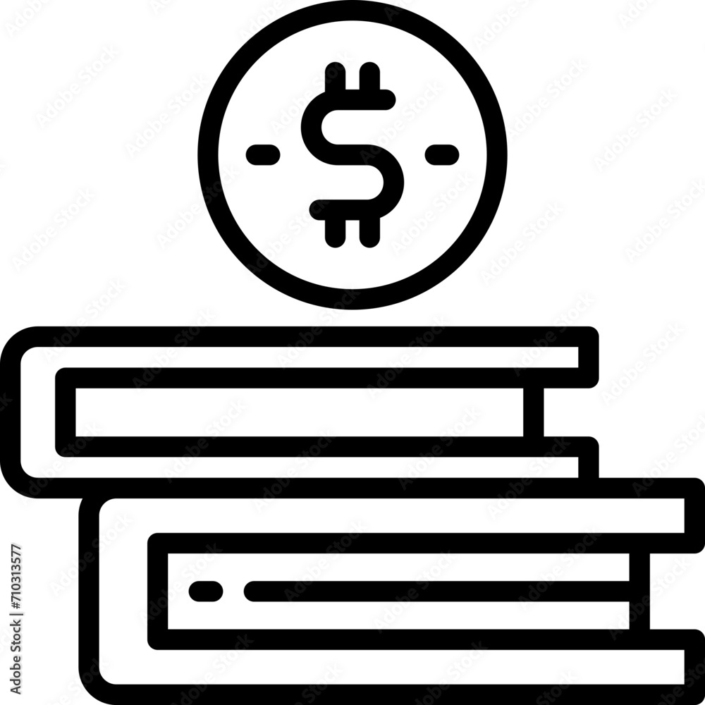 finance book icon. vector line icon for your website, mobile, presentation, and logo design. finance book icon. vector line icon for your website, mobile, presentation, and logo design.