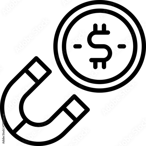 magnet icon. vector line icon for your website, mobile, presentation, and logo design.