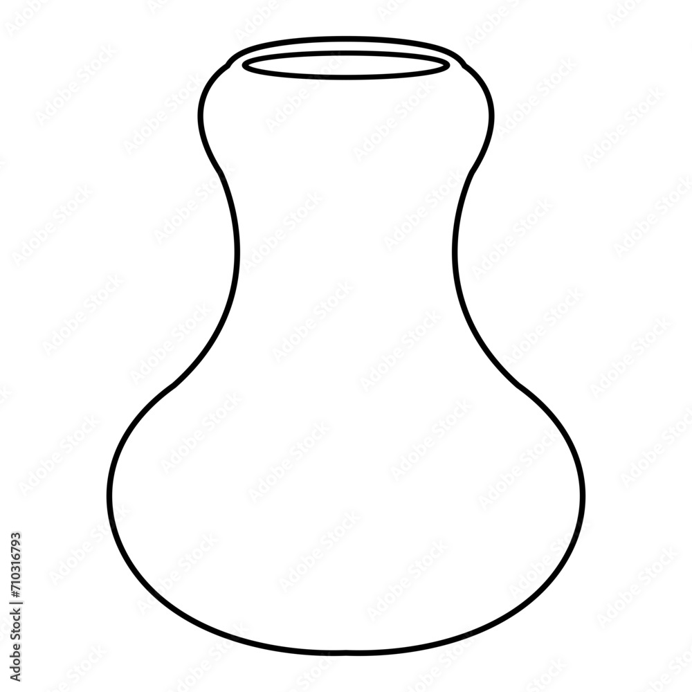 Vector vase lines style hand drawn illustration Vector vase lines style hand drawn illustration