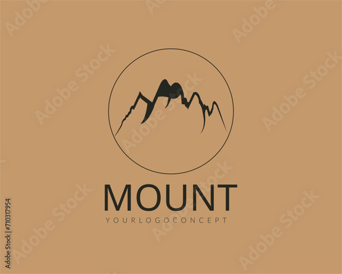 Mountain Logo. Vector Illustrator. strong mountain victor.