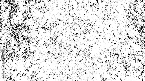 Black Abstract Grunge Texture, Dotted Vector on White Background, Halftone Overlay Design