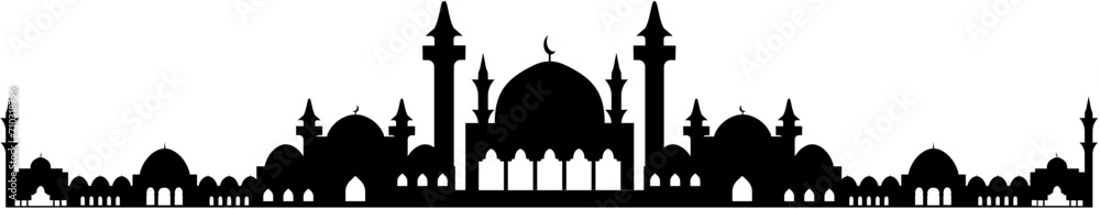 Mosque icon. Flat illustration of mosque vector icon for web design
