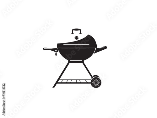 barbecue grill vector for print on demand, barbecue grill isolated on white, barbecue grill illustration