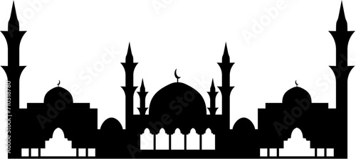 Mosque icon. Flat illustration of mosque vector icon for web design 