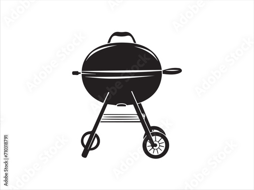barbecue grill vector for print on demand, barbecue grill isolated on white, barbecue grill illustration