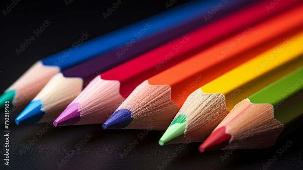 pencils on white background pencils on white background