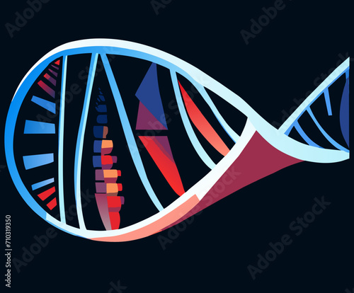 DNA strand as a design element vektor icon illustation