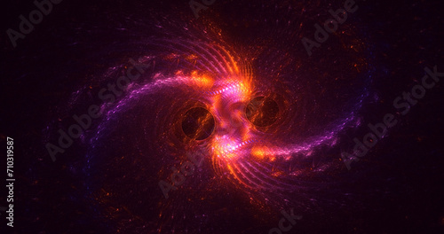 3D manual rendering abstract fractal business background