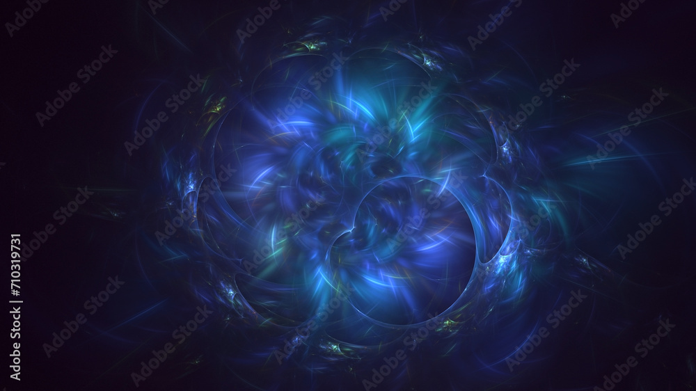 3D manual rendering abstract round hole light background