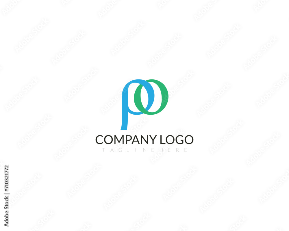 Po logo vector for financial, technology companies etc. 