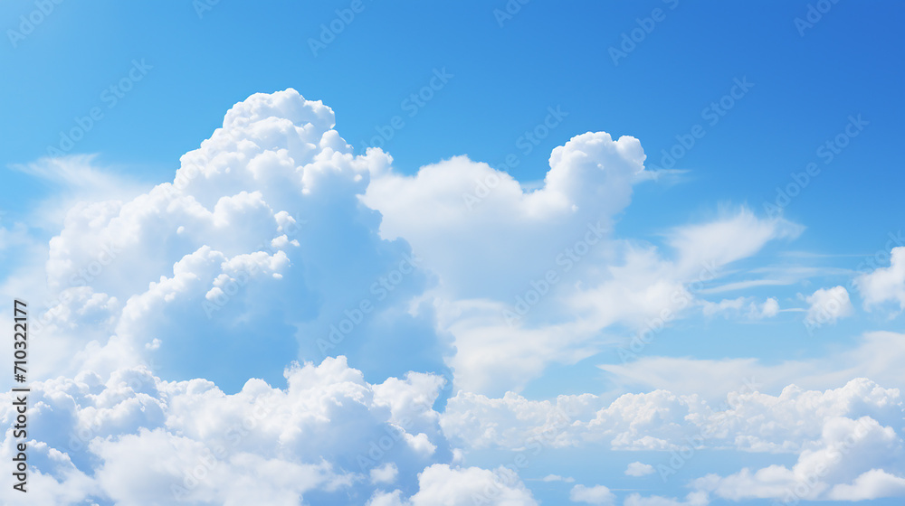 beautiful blue clear sky and clouds natural background