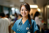 手術室に手術室看護師（オペ看）の日本人女性「AI生成画像」