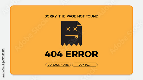 404 error not the page found. 404 error. Design for web page - disconnect banner for website. Eps10 vector illustration.