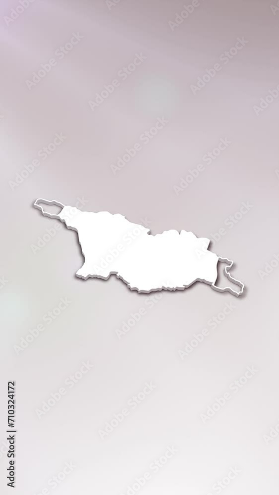 Mobile Vertical Resolution 1080x1920 Pixels, Georgia 3D Map Intro on White Background, Multi Purpose Background Useful for Politics, Elections, Travel, News and Sports Events Mobile Vertical Resolution 1080x1920 Pixels, Georgia 3D Map Intro on White Background, Multi Purpose Background Useful for Politics, Elections, Travel, News and Sports Events