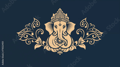 Tranquil and Simple: Minimalist Style Ganesha Patterns