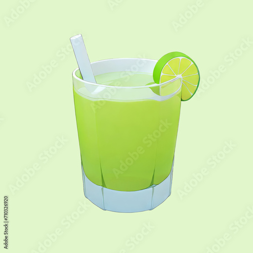 Glass of Lemonade Icon Illustration