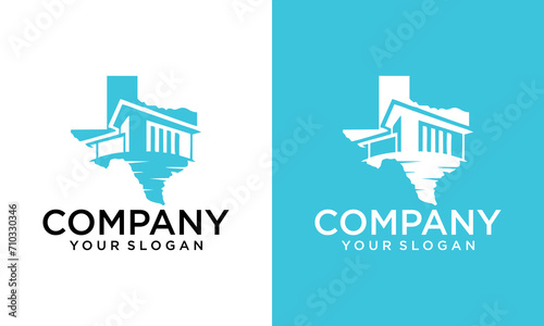 Creative Texas villa/home logo template vector illustration