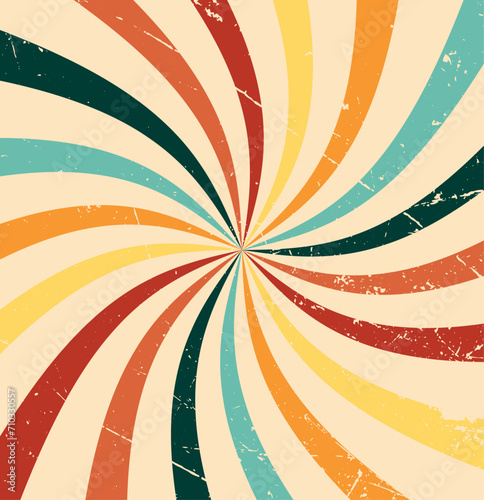 Colorful retro burst vector. Circus and carnival background
