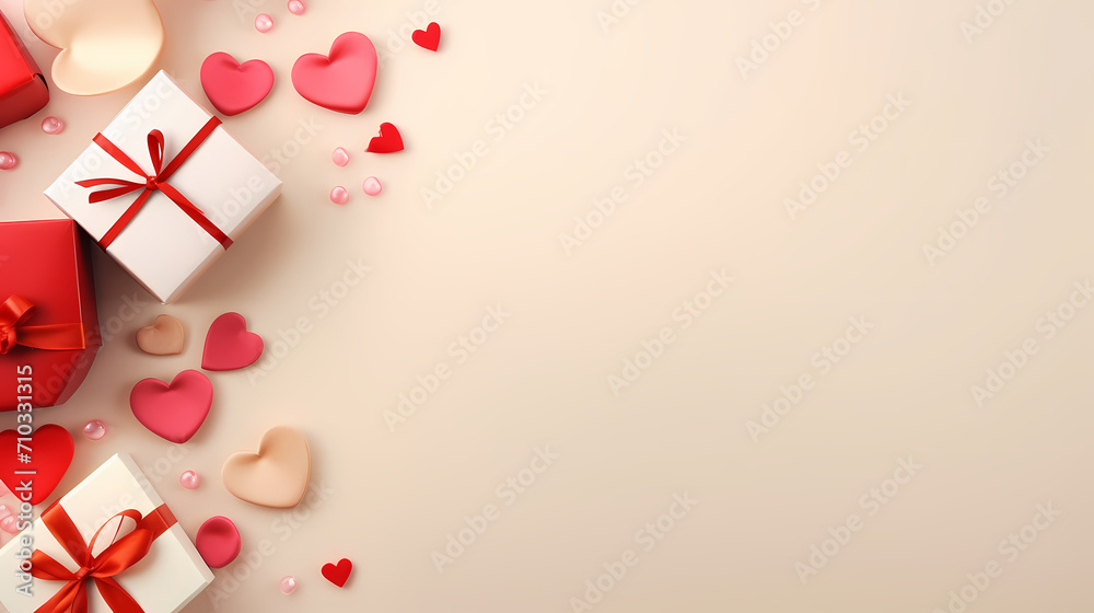 Romantic heart-shaped Valentine's Day background, symbolizing Valentine's Day, wedding, love