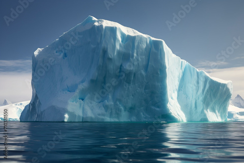 A large iceberg floating in the middle of the ocean, Generative AI © Kafi