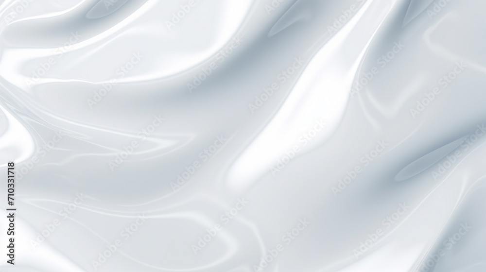 Naklejka premium White silk background with a smooth surface, background image of white liquid surface, Generative AI