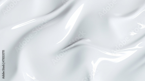 White silk background with a smooth surface, background image of white liquid surface, Generative AI