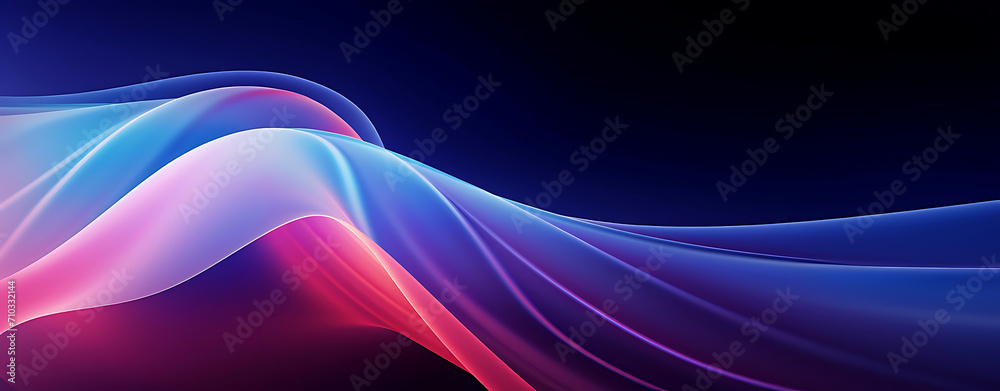 Fototapeta premium Big Neon Wave Background
