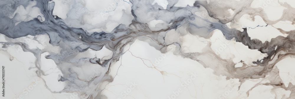 Fototapeta premium White marble background with brown and gray color, Natural patterns for design art work, Stone wall texture background