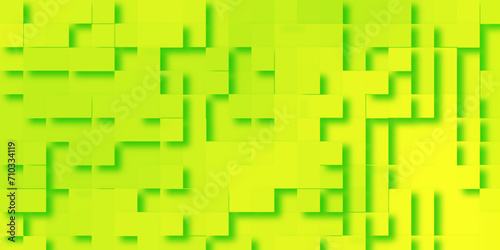 Abstract technology background of green geometric pattern, extrude style 3D geometric abstract green background, Modern seamless Successful Technology Startup background with cubes.