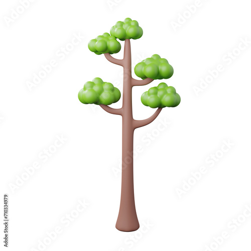 High tree 3d illustration