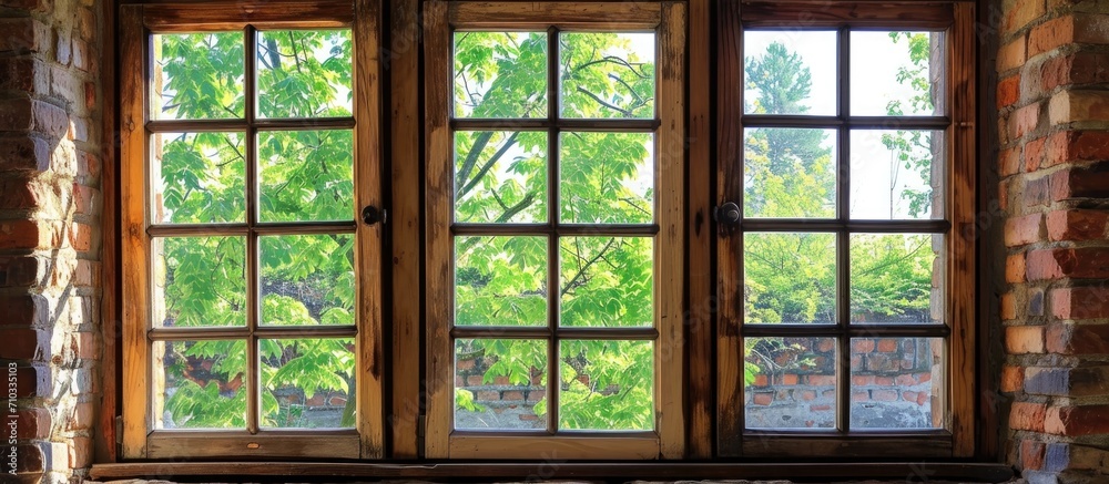 PVC window frame. PVC window frame.