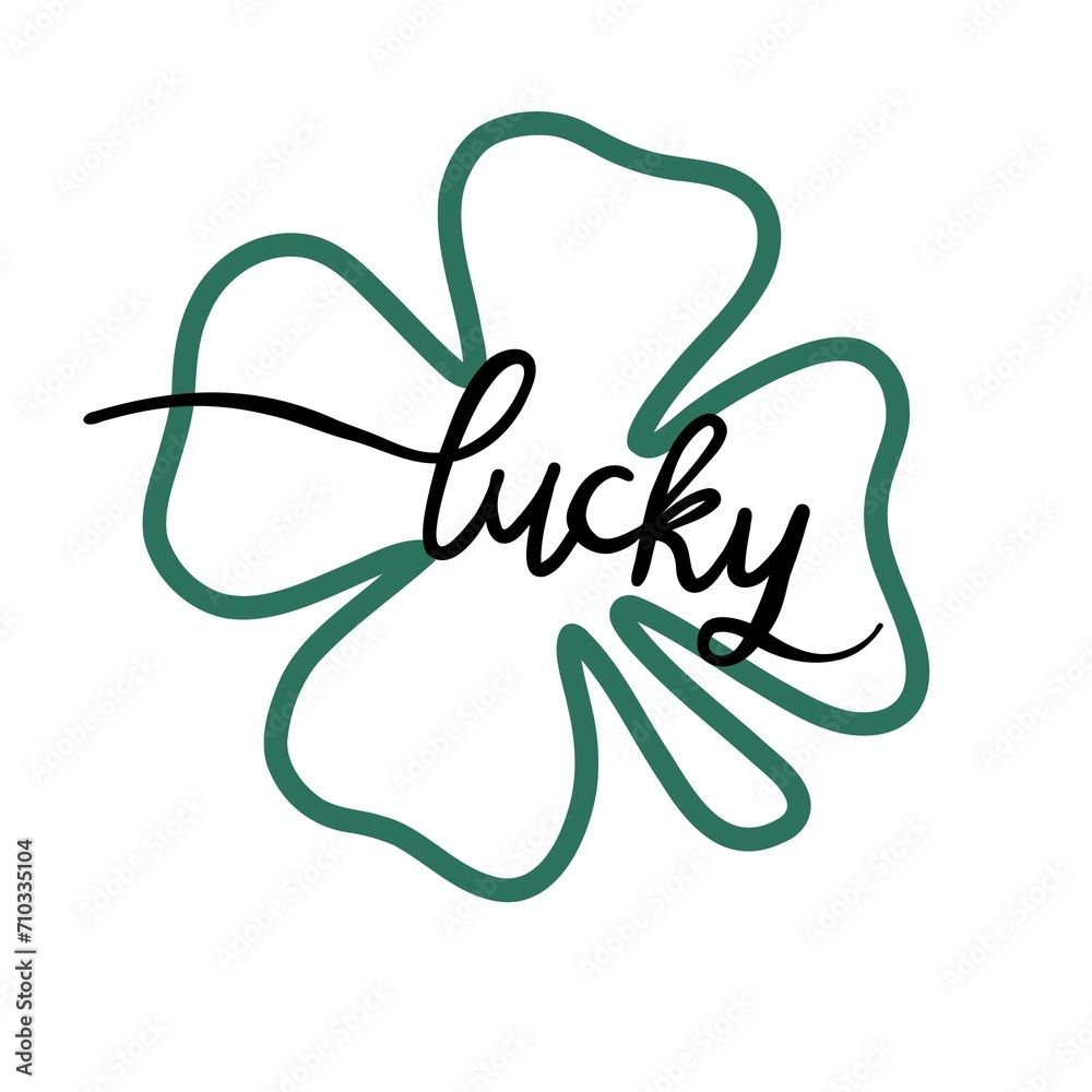 Fototapeta premium Creative logo of Lucky writting