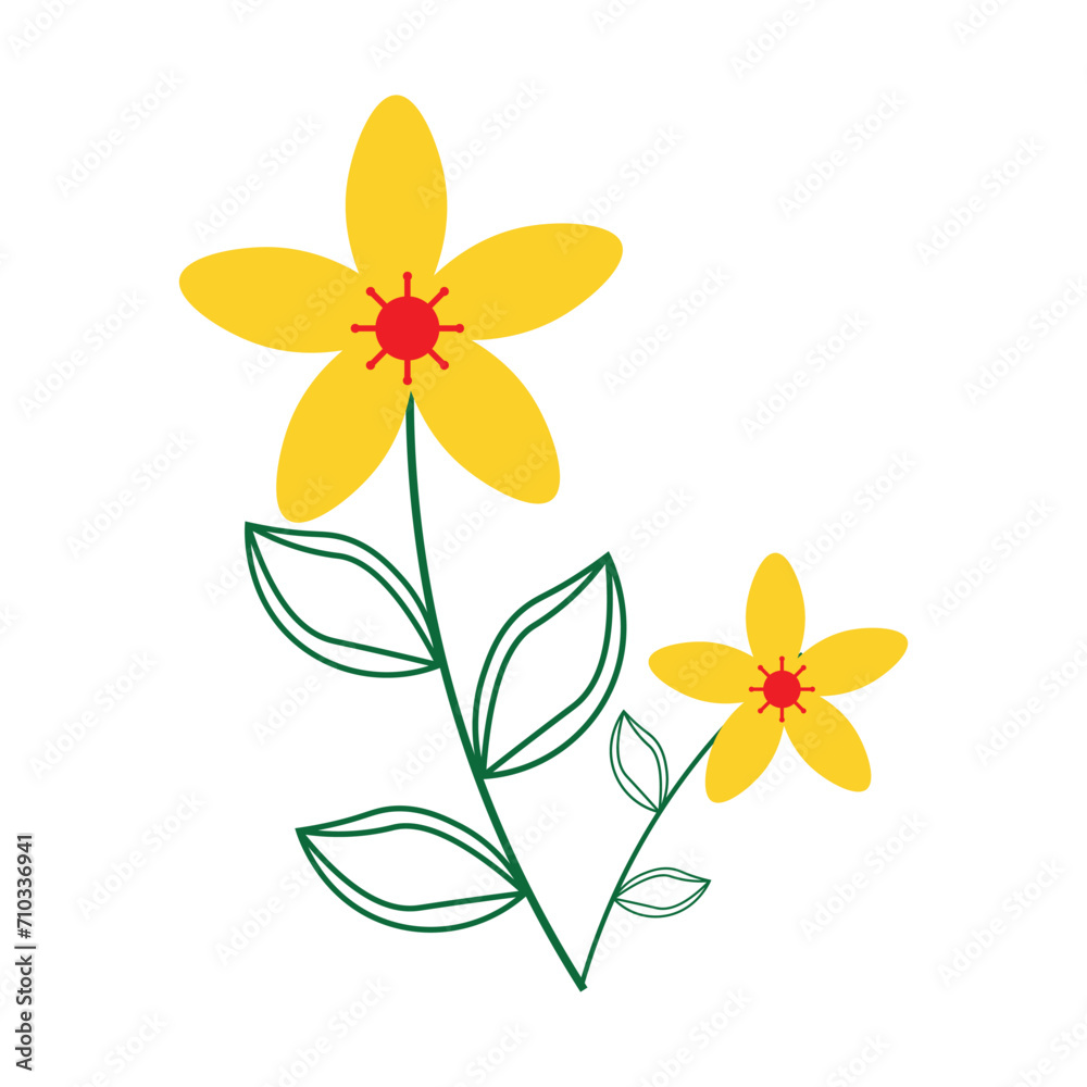 Easter Flower with Leaves