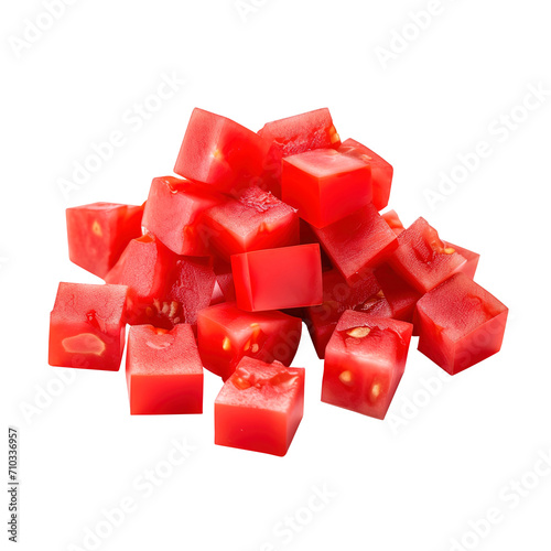 Diced tomatoes isolated on transparent background Remove png, Clipping Path, pen tool