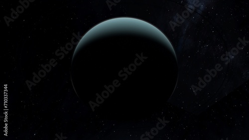 Planet Uranus Close Up beautiful space scene